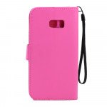 Wholesale Samsung Galaxy S6 Edge Plus Folio Flip Leather Wallet Case with Strap (Hot Pink)